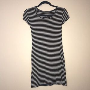 Black and cream stripped dress